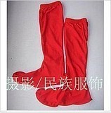 Dance shoes Mongolian boots shoe covers Tibetan boots dance boots high elastic red shoe covers Red no pattern