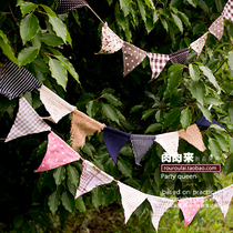 Party Flag-Cotton Little Flag Triangle Pips Square Shredder Mahbra Strip Decoration (Multiple)