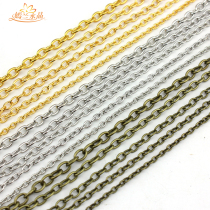 Lanky Diy Ornament Material Chain With Round Chain O Type Chain Metal Chain Accessories Cross Chain Chain
