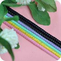 Handmade DIY Eva Clothes Eva Bag Handle Cap Rope Accessories Colored Shiny Gold Shallots Woven Rope Round Braid Rope 4mm