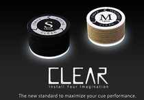 (Zeus billiards) Japan import kam KAMOI CLEAR BLACK9 ball leather head 14MM gun head