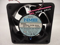 Original NMB 2408NL-04W-B66 12V 0 21A 6CM 6020 temperature control server CPU fan