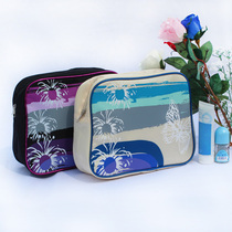 Cosmetic bag storage bag clutch wash bag European and American fashion large-capacity contrast color HD printing underwear collection bag