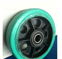 High quality rubber casters hydraulic car nylon wheels polyurethane PU wheels stacker wheels manual handling wheels