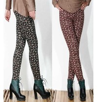 Foreign trade day single women winter plus fluff tight elastic pants slim body slim warm pants boots trousers trousers cotton pants Joker