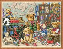 Dim35151 Buttonsn Bears paper embroidered figure 11 pages 128g color spray paper printing