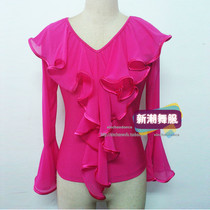 New modern dance suit square dance womens top national standard dance Latin dance suit S021