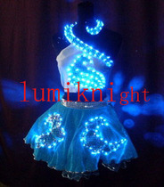 2018 custom national LED luminous performance costume Stage costume luminous fluorescent costume rental luminous costume