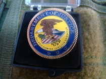 Metal badge US Division Badge Medal Medal Medal Medal Pure Copper Send Box