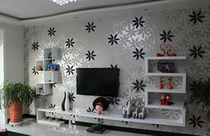 Creative living room TV wall shelf Wall-mounted TV cabinet background wall partition film and television rack