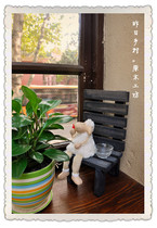 (Yesterdays Village) warm afternoon log small seat decoration coffee shop decoration manual customization