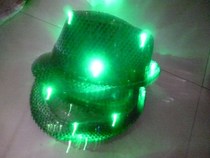 Hip-hop hip-hop dance hat Nightclub jazz luminous sequin top hat LED performance stage performance lighting hat