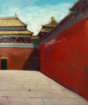 Original Color Oil Painting 50X60 scenery Write on the Tiananmen Beijing Club Decoration Write a raw color creative collection
