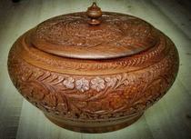 Tea Leaf Jar Pakistan Wood Carved Tea Leaf Jars Candy Jar Dried Fruit Jars Fruit Jars Sugar Jars