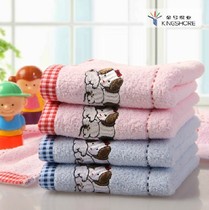 Gold towel counter Gold childrens towel Pure cotton semi-cut velvet cartoon childrens towel small towel