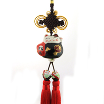 Yufeng cat guest features Lucky Cat Car pendant cute and safe personality creative handmade ceramic supplies ornaments