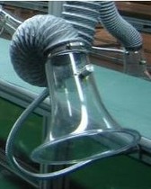 Solder smoke cover Smoke cover horn mouth 180 mm with two hose hoops 1 meter duct