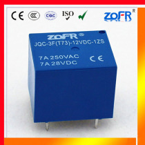 Small electromagnetic relay JQC-3F DC12V silver dot circuit board T73 A set of conversion contacts 5 feet