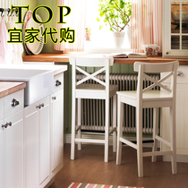 Shanghai Confused IKEA Domestic Ingfor Back Bar Stool White