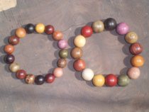 Thuja small leaf red sandalwood Golden nuns Golden Wood purple rose multi treasure wooden bracelet (sold)