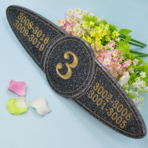 Hotel supplies marble high-end three-dimensional carving room number card Hotel house number sign
