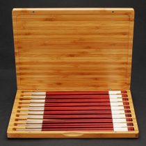 NEWREA Xinrui Small Leaf Rosewood S999 Silver Chopsticks 30mm Silver Tube