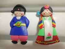 Korean style imported handmade cartoon characters (refrigerator stickers) 1 pair of different pairs