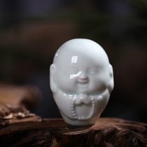 Jingdezhen ceramic figures ornaments family accessories three monks water drinking crafts ornaments