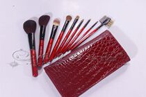 Makeup cover brush 9 Serena Lina brushed bag Tools Yellow wolf tail wool color makeup Brush Eye Shadow Brush Beginners Brush