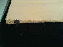 Pure handmade hair side paper in the form of a