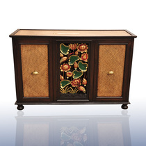 Southeast Asia solid wood carved TV cabinet porch living room decoration cabinet furniture whole wine rack cabinet wine cabinet Cabinet