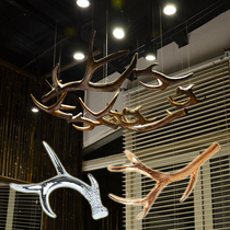 Creative home Air pendant decoration accessories hotel lobby ceiling pendant craft resin plating antler