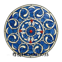 Boutique round shaped art glass European style church color screen partition ceiling entrance door and window background