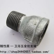 4 points internal and external thread direct one external thread straight through the iron pipe galvanized pipe fitting accessory