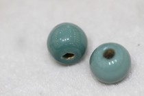 Hidden Buddhist pearl accessories Old Glazed Imitation Lake Blue Pine Stone 1 4cm
