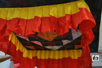 Buddhist Hall Treasure Hood Concealed Sky Shed Canopy Umbrella Cover Fine USD Silk Satin Hand Splicing Baoan Umbrella