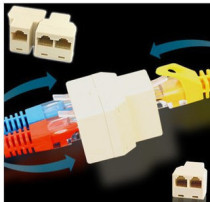 RJ45 network cable three-way head network one-point two-way joint extension interface adapter splitter