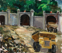 Original Color Oil Painting 50X60 scenery Write on the Anhui Hotel Decoration of the Lower Country Writing a Collection of Color Creation Collection