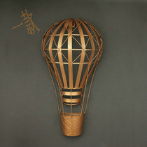 Iron Art Flower Shelf Wall-mounted Wall Decoration Room Decoration Wall Decoration Wall-mounted Gold Paint Hot Air Balloon Iron Art Wall Decoration