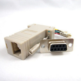 RJ45 to 9-hole adapter RJ45 to serial port RJ45 to RS232 network interface to serial port DB9 female