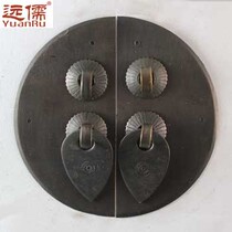 Far Confucian bronze carved brass small cabinet door handle YRB248-8 Chinese antique double Open brass handle 8CM double hole