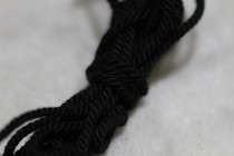 Tibetan Buddhist pearl accessories pure handmade four strands of cotton thread hand-twisted cotton rope (black)