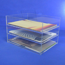 Special price Acrylic file storage box Acrylic file rack Transparent bookshelf Acrylic data rack