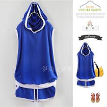 Big Code Womens Dress 2013 Summer Dress New Tandem Hat Loose Sleeveless Vest Shorts Sports Suit