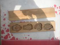 Special price carved small moon cake mold pastry mold cake mold printing cake plate a row engraved with kitten peach feather leaves