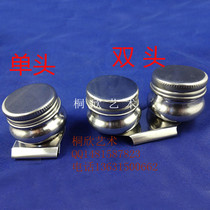 High-grade stainless steel oil painting oil pot stainless steel oil pot single head double head oil pot with cover