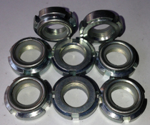 Special wholesale nylon anti-loose round nut round nut M10 * 0 75 outer diameter 18 height 7 44 slots