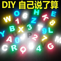 English alphanumeric reflective sticker custom DIY dead mountain bike bike sticker film