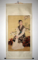 Ancient Play Calligraphy Painting Antique Calligraphy And Calligraphy Collection Country Painting Work Pen Boutique Beauties Man Figure Painting Ancient Sfemale Figure Has Been Framed