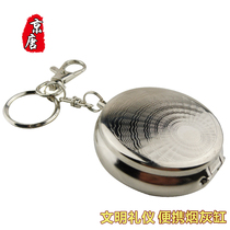 Portable ashtray compact and exquisite stainless steel can be used for soot at any time